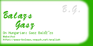 balazs gasz business card